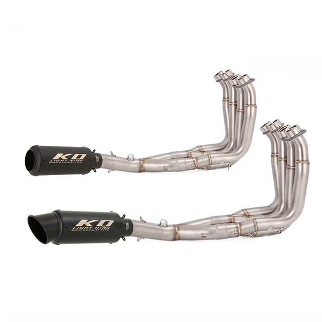 排気システムヤマハ R6 排気マフラーパイプヘッダーフロントリンク 2006-2016