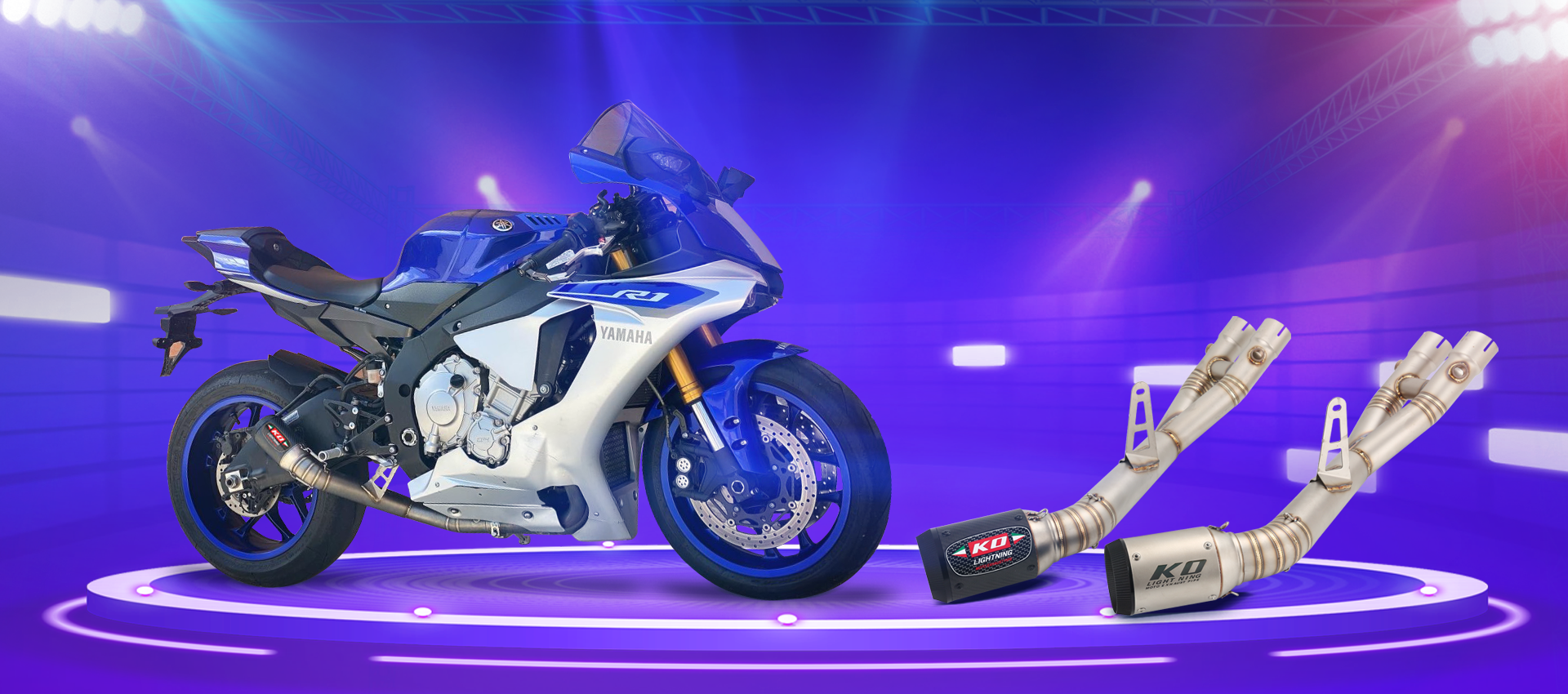 tuyau d'&eacute;chappement de moto