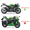 Ljudd&auml;mpare f&ouml;r Kawasaki Ninja ZX6R ZX636 2009-2023 Slip-on avgasspetsar