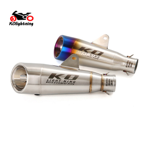ko kidlat Exhaust Muffler Pipe Motorsiklo Universal 38-51mm Silencer Tips na may DB Killer