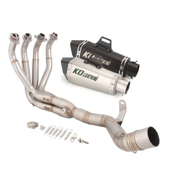 Eksosanlegg passer for Kawasaki Z900 A2 Eksoslyddemper ender&oslash;r Front Link Tube Header Connect Pipe 2018-2024