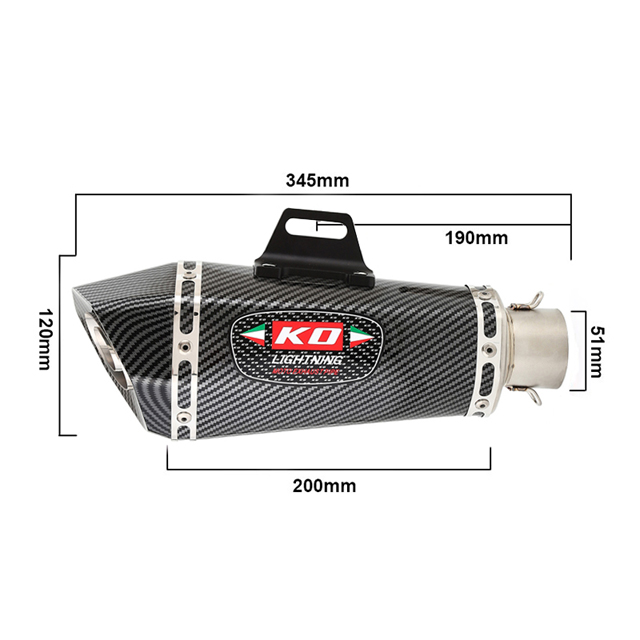 Ljudd&auml;mpare f&ouml;r Kawasaki Ninja ZX6R ZX636 2009-2023 Slip-on avgasspetsar