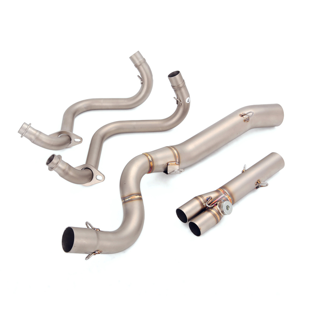  Pane Mo Kawasaki Z250 Ninja 250 300 2013-2016 Muffler Pūnaha Whakakore Puupa Hononga Paipa
