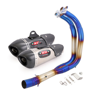 Pro motocykl Yamaha R7 MT07 FZ07 Header Modr&aacute; Potrub&iacute; v&yacute;fukov&eacute;ho syst&eacute;mu Potrub&iacute; předn&iacute;ho tlumiče v&yacute;fuku 2014-2024 