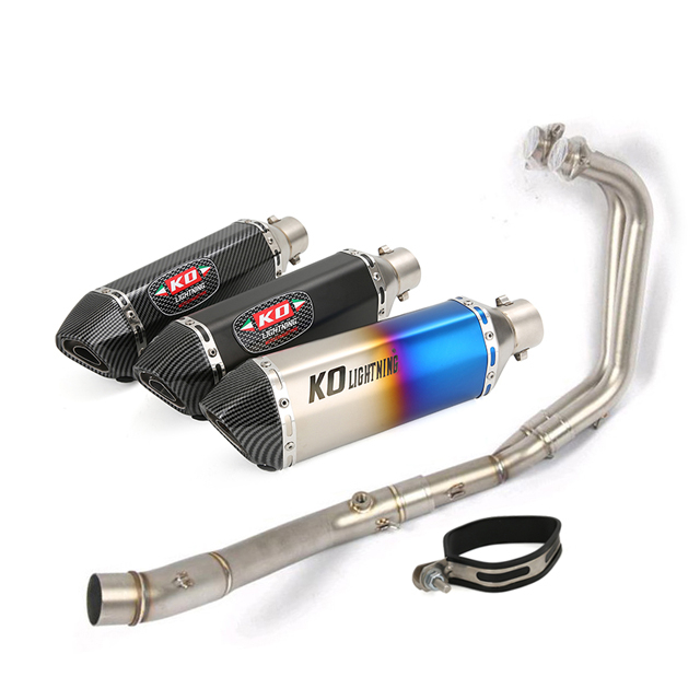 Σύστημα εξάτμισης για Yamaha R3 R25 MT03 MT25 Σωλήνα σιγαστήρα εξάτμισης Μπροστινός σύνδεσμος